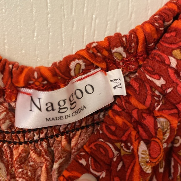 Red floral midi dress - Picture 5 of 6